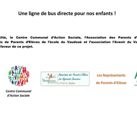 PÉTITION : Une ligne de bus directe pour nos enfants !