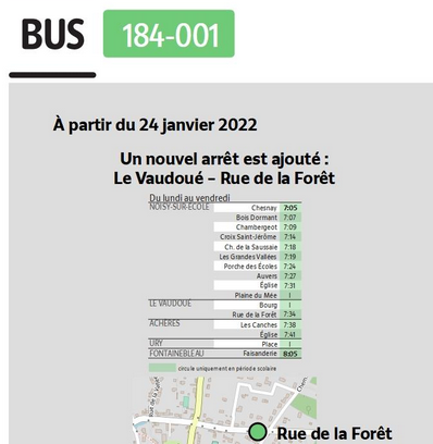 Enfin un bus direct vers Fontainebleau !