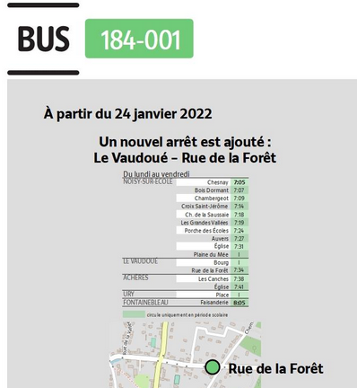 Enfin un bus direct vers Fontainebleau !