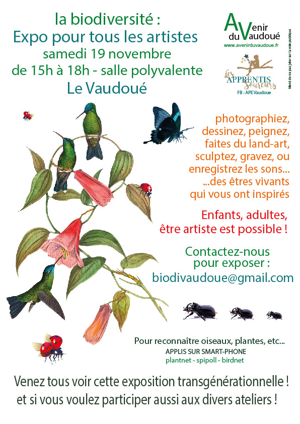 Journée biodiversité le samedi 19 novembre : Ateliers-exposition et film