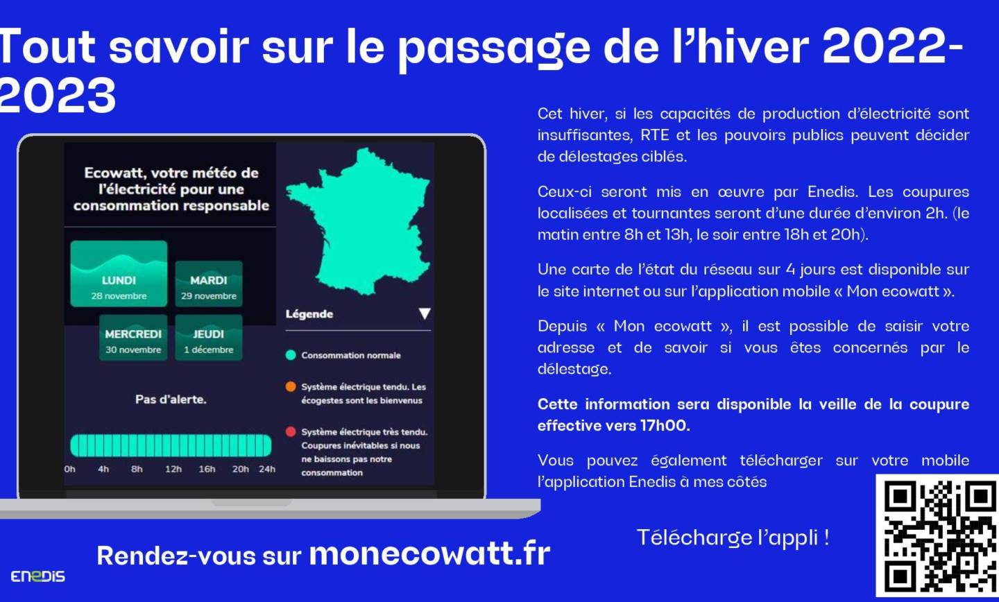 PASSER L’HIVER 2022-2023 : LES DELESTAGES, LES BONNES PRATIQUES ET LES ECO-GESTES AU BON MOMENT