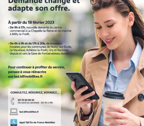 A compter du 18 février 2023 le Transport A la Demande change et améliore son offre