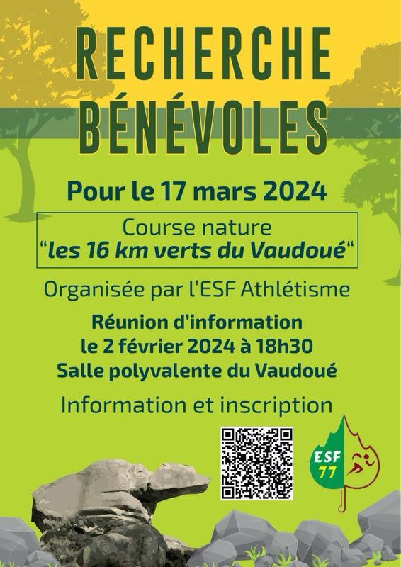 Course des 16 kms verts du Vaudoué : recherche 70 bénévoles