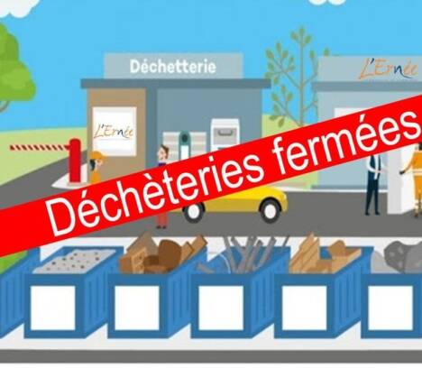 Fermeture des déchèteries le vendredi 1er mai 2026