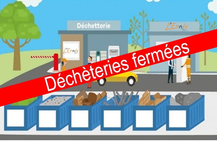 Fermeture des déchèteries le vendredi 1er mai 2026