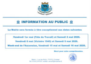 Fermeture exceptionnelle