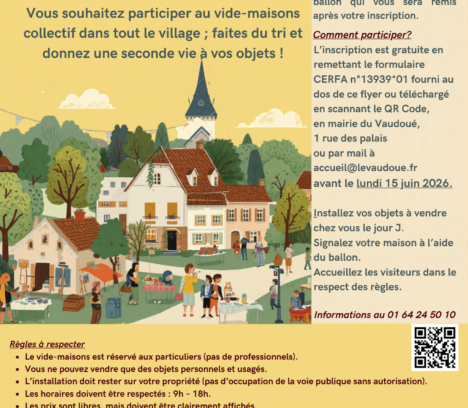 Vide-maisons : les inscriptions sont ouvertes