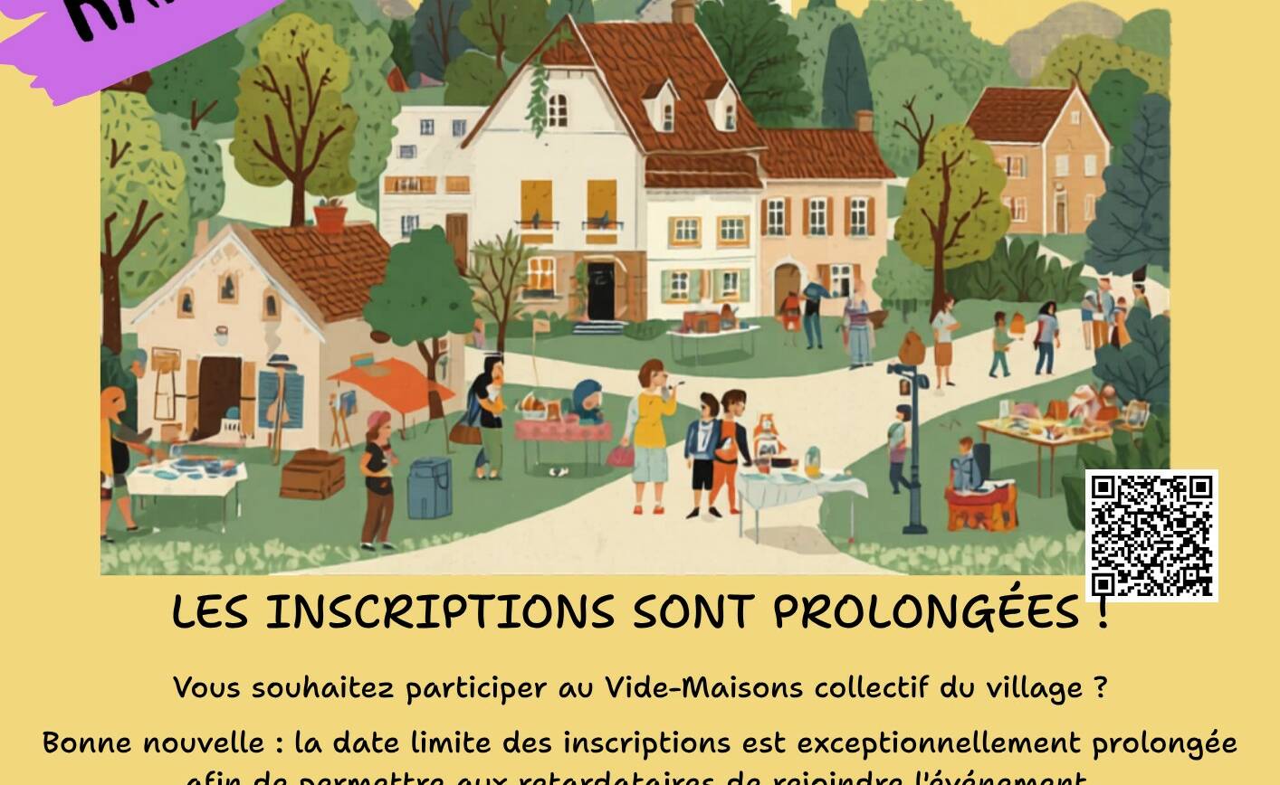 Vide-maisons collectif : prolongation des inscriptions