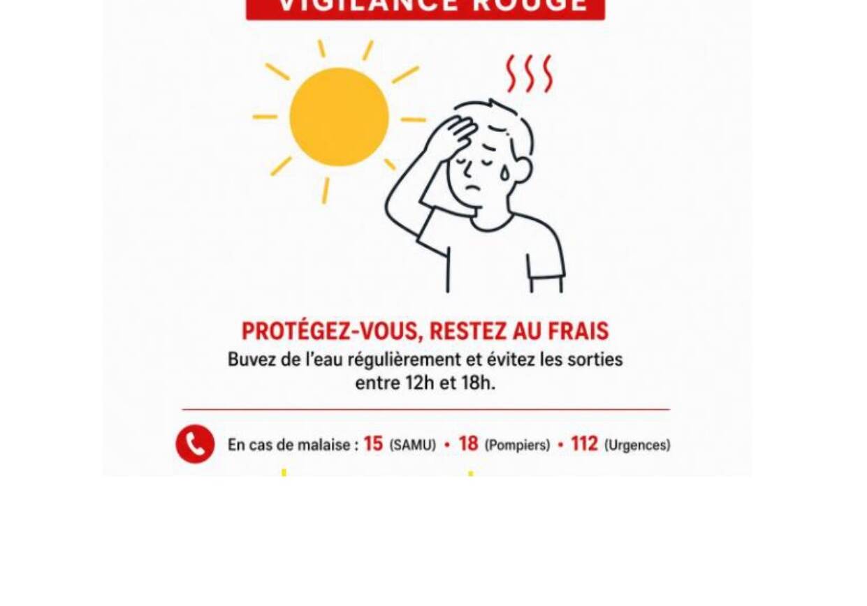 Météo France a placé le département en Vigilance météorologique rouge « alerte canicule extrême »