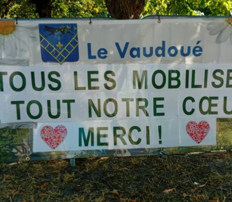 Message de remerciements suite aux incendies